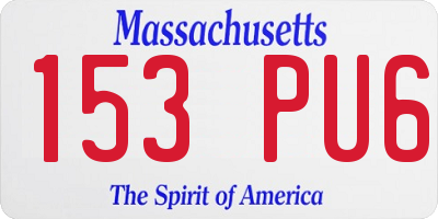 MA license plate 153PU6