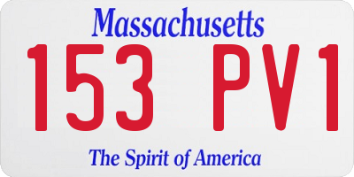 MA license plate 153PV1