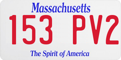 MA license plate 153PV2