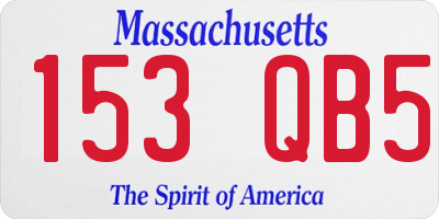 MA license plate 153QB5
