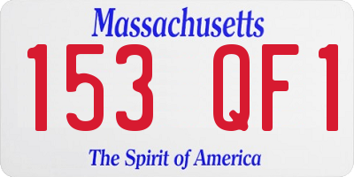 MA license plate 153QF1