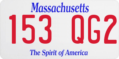 MA license plate 153QG2