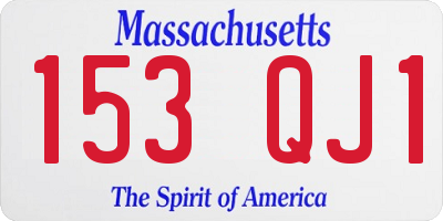 MA license plate 153QJ1