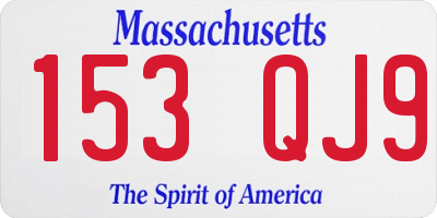 MA license plate 153QJ9