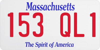 MA license plate 153QL1
