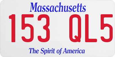 MA license plate 153QL5