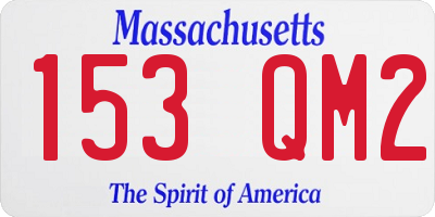 MA license plate 153QM2