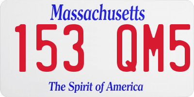 MA license plate 153QM5