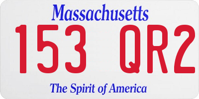 MA license plate 153QR2