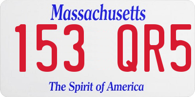 MA license plate 153QR5