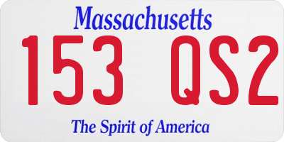 MA license plate 153QS2