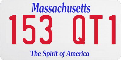 MA license plate 153QT1