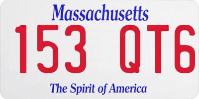 MA license plate 153QT6