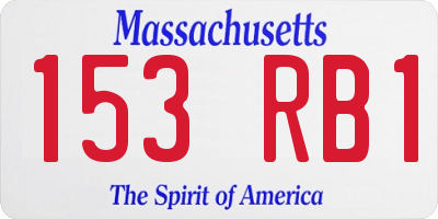 MA license plate 153RB1