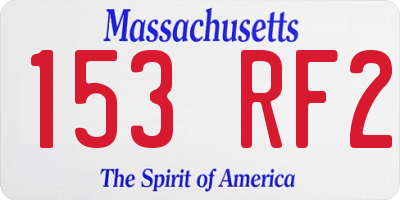 MA license plate 153RF2