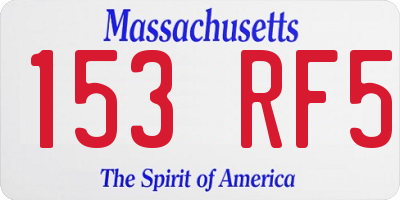 MA license plate 153RF5