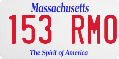 MA license plate 153RM0
