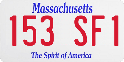 MA license plate 153SF1