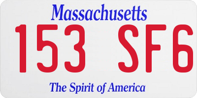 MA license plate 153SF6