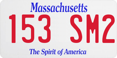 MA license plate 153SM2