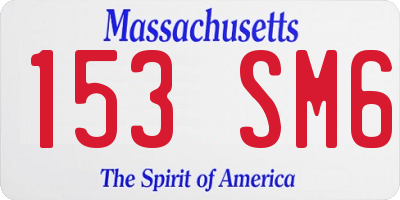 MA license plate 153SM6