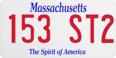 MA license plate 153ST2