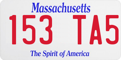 MA license plate 153TA5