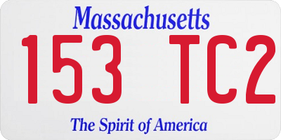 MA license plate 153TC2