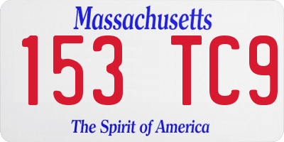 MA license plate 153TC9