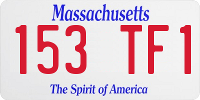 MA license plate 153TF1