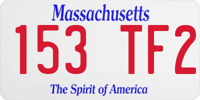 MA license plate 153TF2