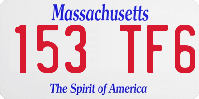 MA license plate 153TF6