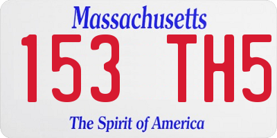 MA license plate 153TH5