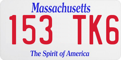 MA license plate 153TK6