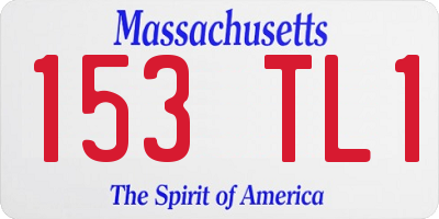 MA license plate 153TL1