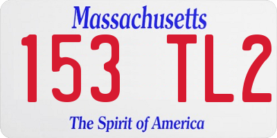 MA license plate 153TL2