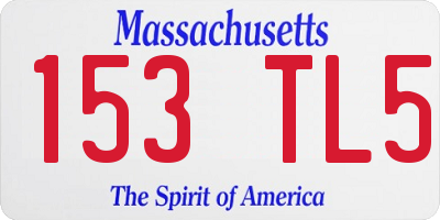 MA license plate 153TL5