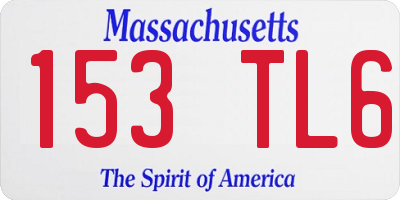 MA license plate 153TL6
