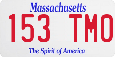 MA license plate 153TM0