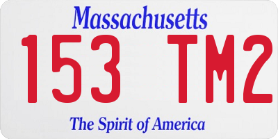 MA license plate 153TM2