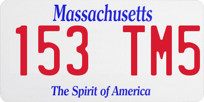 MA license plate 153TM5