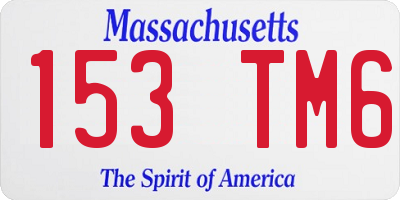 MA license plate 153TM6