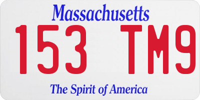 MA license plate 153TM9