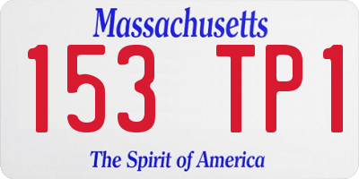 MA license plate 153TP1