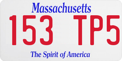 MA license plate 153TP5