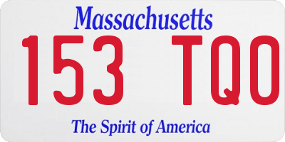 MA license plate 153TQ0