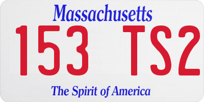 MA license plate 153TS2