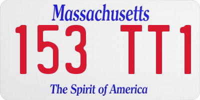 MA license plate 153TT1
