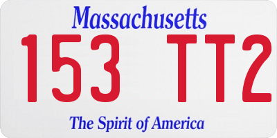 MA license plate 153TT2