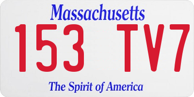 MA license plate 153TV7